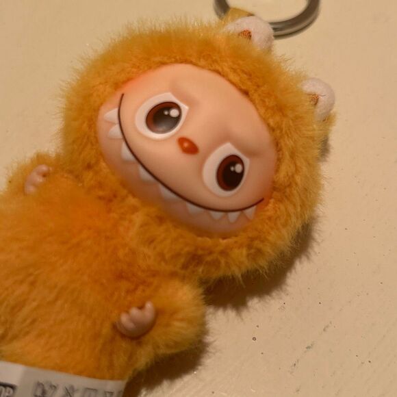 Authentic PopMart Labubu The Monsters Pin for Love Series "Y" Orange Plush Penda - Picture 13 of 13